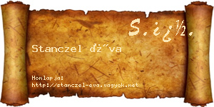 Stanczel Éva névjegykártya